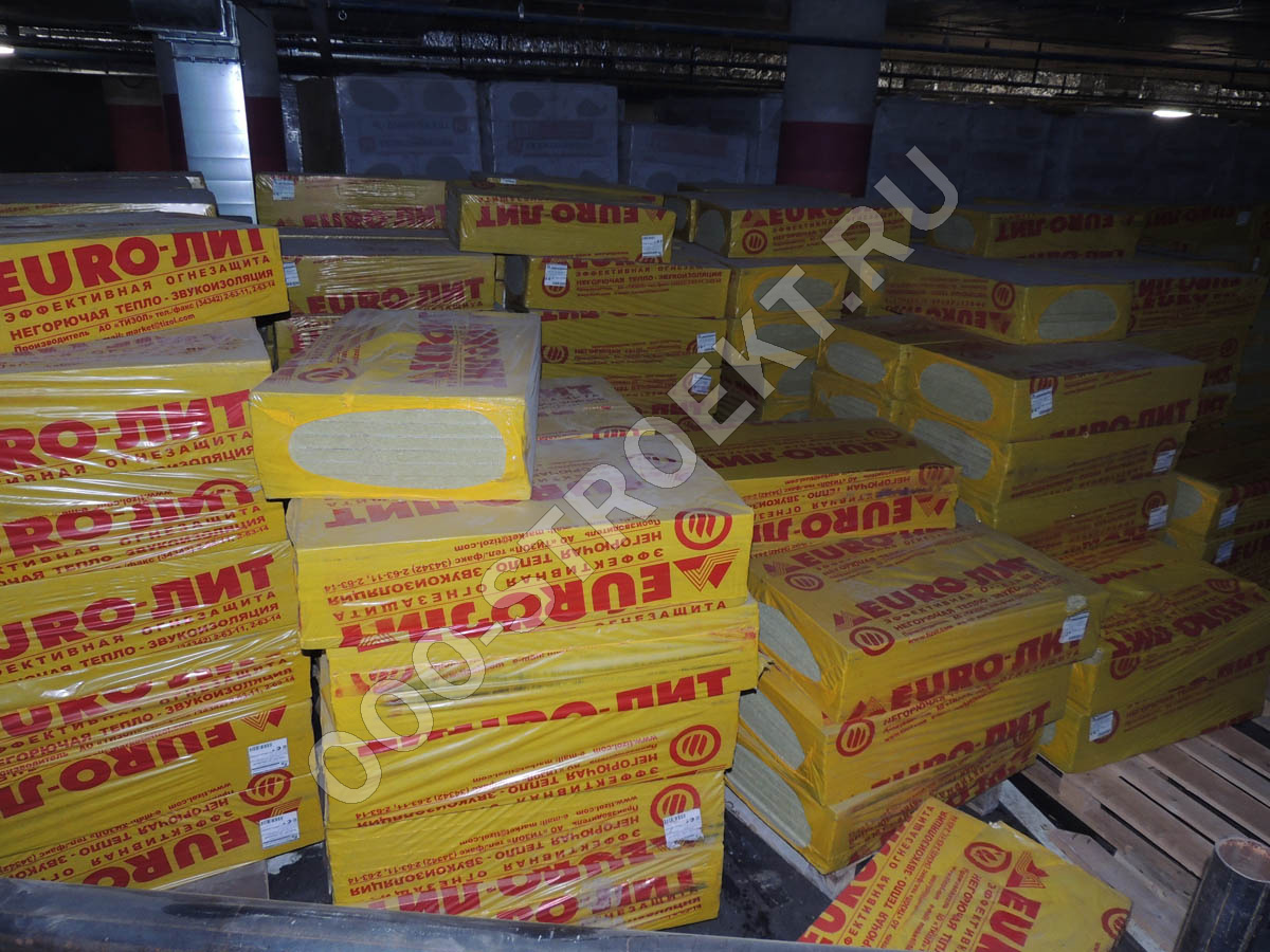 Огнезащитные базальтовые плиты ЕВРО-ЛИТ плотностью 150 кгм3 толщиной 30 мм